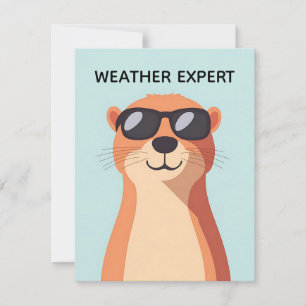 Gelukkige Groundhog Day Schattige Kleurrijke Bosma Feestdagenkaart