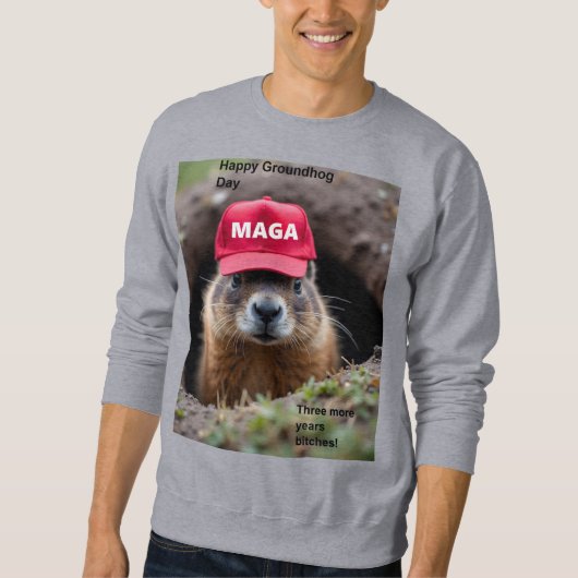 Gelukkige Groundhog Day Trui (Voorkant)
