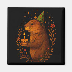 Gelukkige Groundhog Day Vakantie Grappige Groundho Magneet