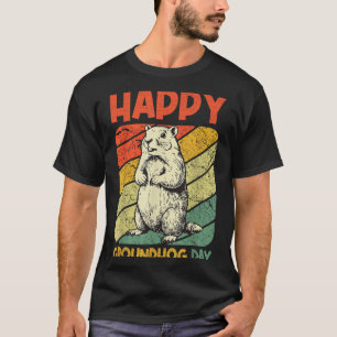 Gelukkige Groundhog Day Vintage Grappige Woodchuck T-shirt