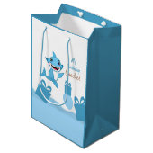 Gelukkige Haaienfamilie  Medium Cadeauzakje (Voorkant Gekanteld)