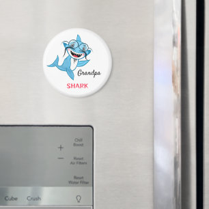 Gelukkige Haaienfamilie Opa Haai Magneet