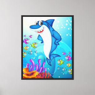 Gelukkige Haartentekening-23685 Canvas Afdruk