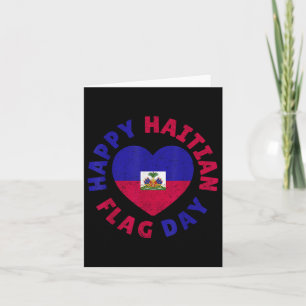 Gelukkige Haïtiaanse Vlag Dag Cool Haïti Vlag Hart Kaart