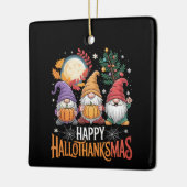 Gelukkige Hallothanksams Gnomes Lover Halloween Ke Keramisch Ornament (Links)