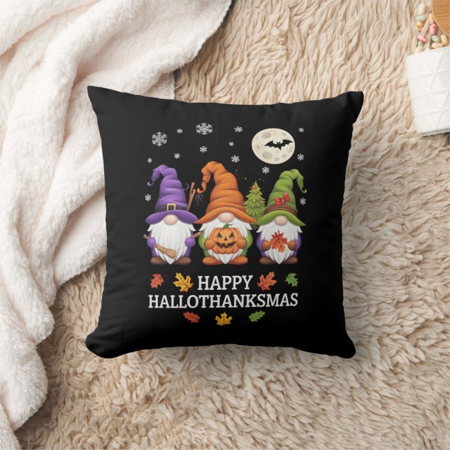 Gelukkige Hallothanksams Gnomes Lover Halloween Ke Kussen (Deken)
