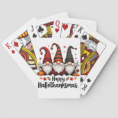 Gelukkige Hallothanksams Halloween Xmas Gnomes Pokerkaarten (Achterkant)