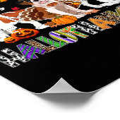 Gelukkige Hallothanksams Sint Bernard Hond Hallowe Poster (Hoek)