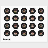 Gelukkige Hallothanksams Sint Bernard Hond Hallowe Ronde Sticker (Vel)