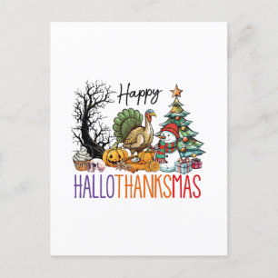 Gelukkige Hallothanksmas Clipart Briefkaart