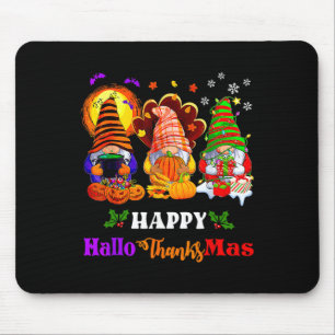 Gelukkige Hallothanksmas Drie kabouters Halloween Muismat