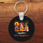 Gelukkige Hallothanksmas Drie kabouters Halloween  Sleutelhanger (Voorkant)