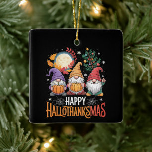 Gelukkige Hallothanksmas Kabouter Liefhebber Hallo Keramisch Ornament