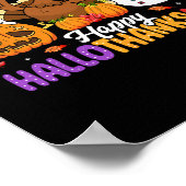 Gelukkige Hallothanksmas Schattigee Spook Hallowee Poster (Hoek)