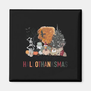 Gelukkige Hallothanksmas Skelet Turkije Kerst Hal Magneet