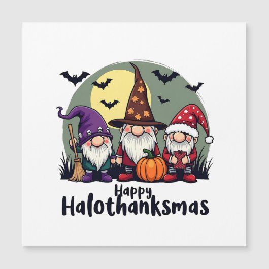 Gelukkige Hallothanksmas Xmas Halloween Gnomes (Voorkant)