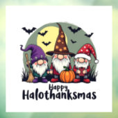 Gelukkige Hallothanksmas Xmas Halloween Gnomes Raamsticker (Vel 3)
