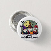 Gelukkige Hallothanksmas Xmas Halloween Gnomes Ronde Button 3,2 Cm (Voorkant /achterkant)