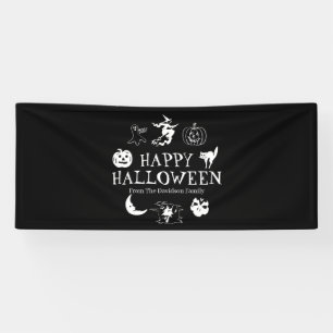 Gelukkige Halloween aangepaste naam spooky decorat Spandoek