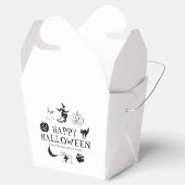 Gelukkige Halloween aangepaste naam traktatie zwar Bedankdoosjes (Geopend)