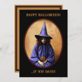 Gelukkige Halloween als je durft Feestdagenkaart (Voorkant / Achterkant)