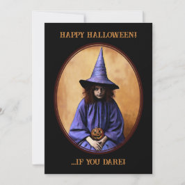 Gelukkige Halloween als je durft Feestdagenkaart