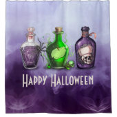 Gelukkige Halloween Apothecary Jar Douchegordijn (Voorkant)