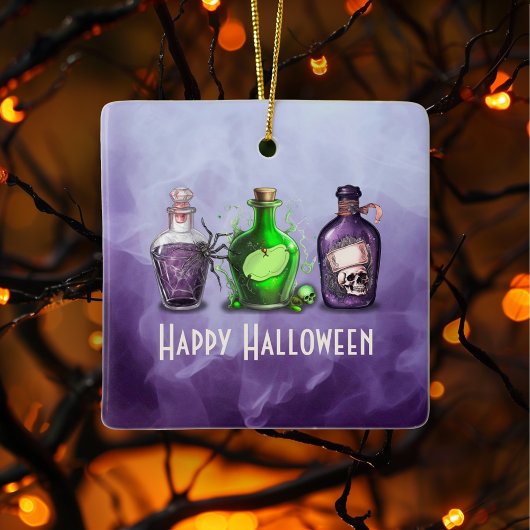 Gelukkige Halloween Apothecary Jar Keramisch Ornament
