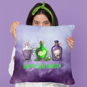 Gelukkige Halloween Apothecary Jar Kussen