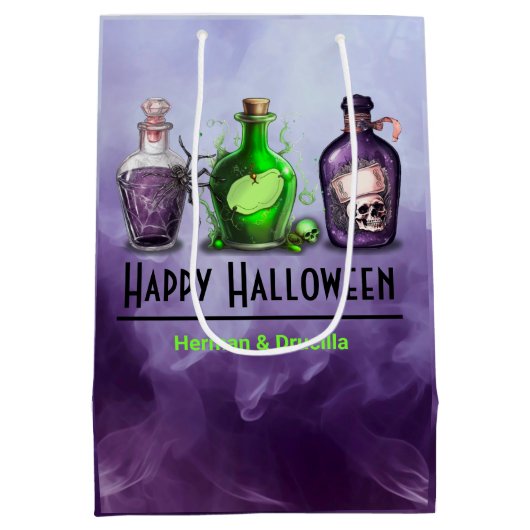 Gelukkige Halloween Apothecary Jar Medium Cadeauzakje (Achterkant)
