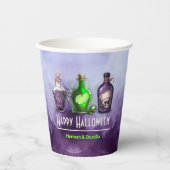 Gelukkige Halloween Apothecary Jar Papieren Bekers (Voorkant)