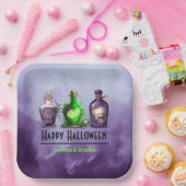 Gelukkige Halloween Apothecary Jar Papieren Bordje (Feest)