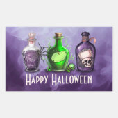 Gelukkige Halloween Apothecary Jar Rechthoekige Sticker (Voorkant)