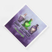 Gelukkige Halloween Apothecary Jar Servet (Hoek)