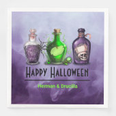 Gelukkige Halloween Apothecary Jar Servet (Voorkant)