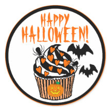 Gelukkige Halloween Bats Cupcake