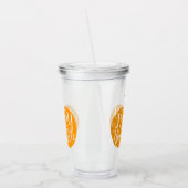 Gelukkige Halloween-belettering op gesneden pompoe Acryl Drinkbeker (Links)