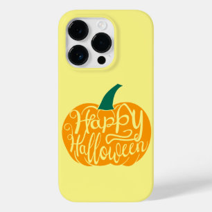 Gelukkige Halloween-belettering op gesneden pompoe Case-Mate iPhone 14 Pro Hoesje