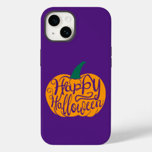 Gelukkige Halloween-belettering op gesneden pompoe Case-Mate iPhone 14 Hoesje