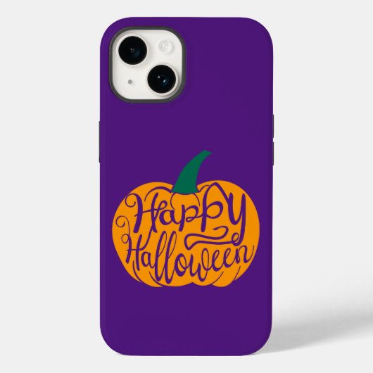 Gelukkige Halloween-belettering op gesneden pompoe Case-Mate iPhone Case (Achterkant)