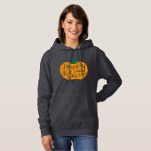 Gelukkige Halloween-belettering op gesneden pompoe Hoodie (Voorkant volledig)