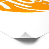 Gelukkige Halloween-belettering op gesneden pompoe Perfect Poster (Hoek)