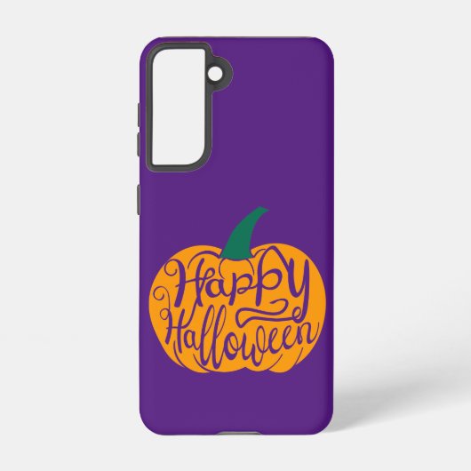 Gelukkige Halloween-belettering op gesneden pompoe Samsung Galaxy Hoesje (Achterkant)