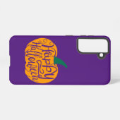 Gelukkige Halloween-belettering op gesneden pompoe Samsung Galaxy Hoesje (Achterkant horizontaal)