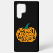 Gelukkige Halloween-belettering op gesneden pompoe Samsung Galaxy Hoesje (Achterkant)