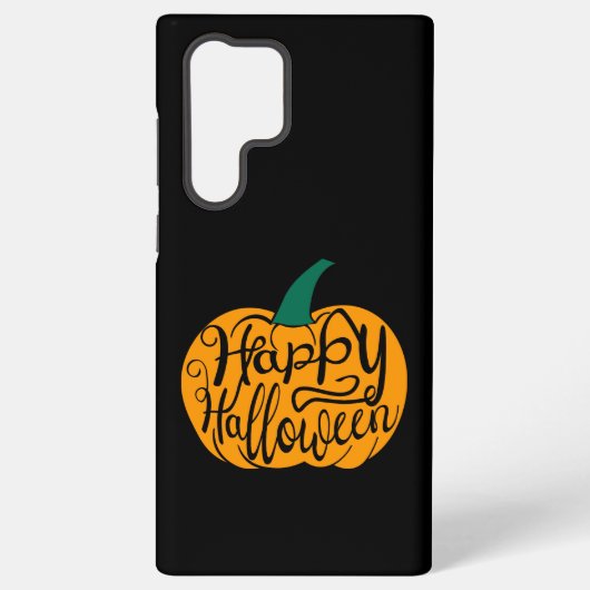 Gelukkige Halloween-belettering op gesneden pompoe Samsung Galaxy Hoesje (Achterkant)