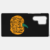 Gelukkige Halloween-belettering op gesneden pompoe Samsung Galaxy Hoesje (Achterkant horizontaal)