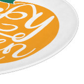 Gelukkige Halloween-belettering op gesneden pompoe Snijplank (Hoek)