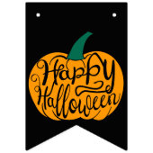 Gelukkige Halloween-belettering op gesneden pompoe Vlaggetjes (Tweede vlag)