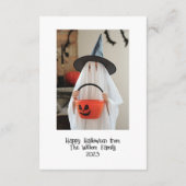 Gelukkige Halloween Boo Horror Informatiekaartje (Achterkant)